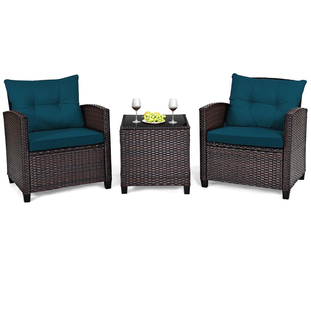 3 Pieces Patio Furniture Set,  - Outdoor Furniture Rattan บทวิจารณ์และราคา