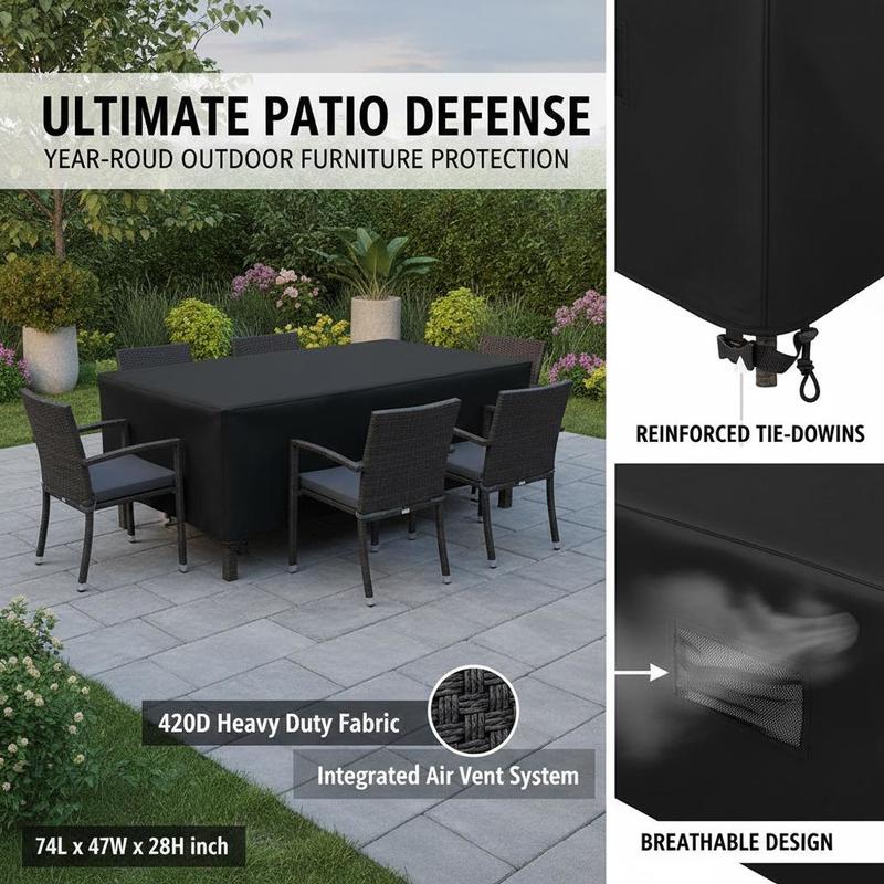 Outdoor Table Set Protector 74 - Outdoor Furniture Patio บทวิจารณ์และราคา