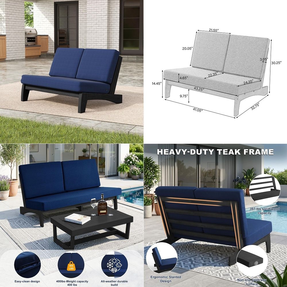 Ricoo 1Piece Patio Furniture S - Outdoor Furniture Loveseat บทวิจารณ์และราคา