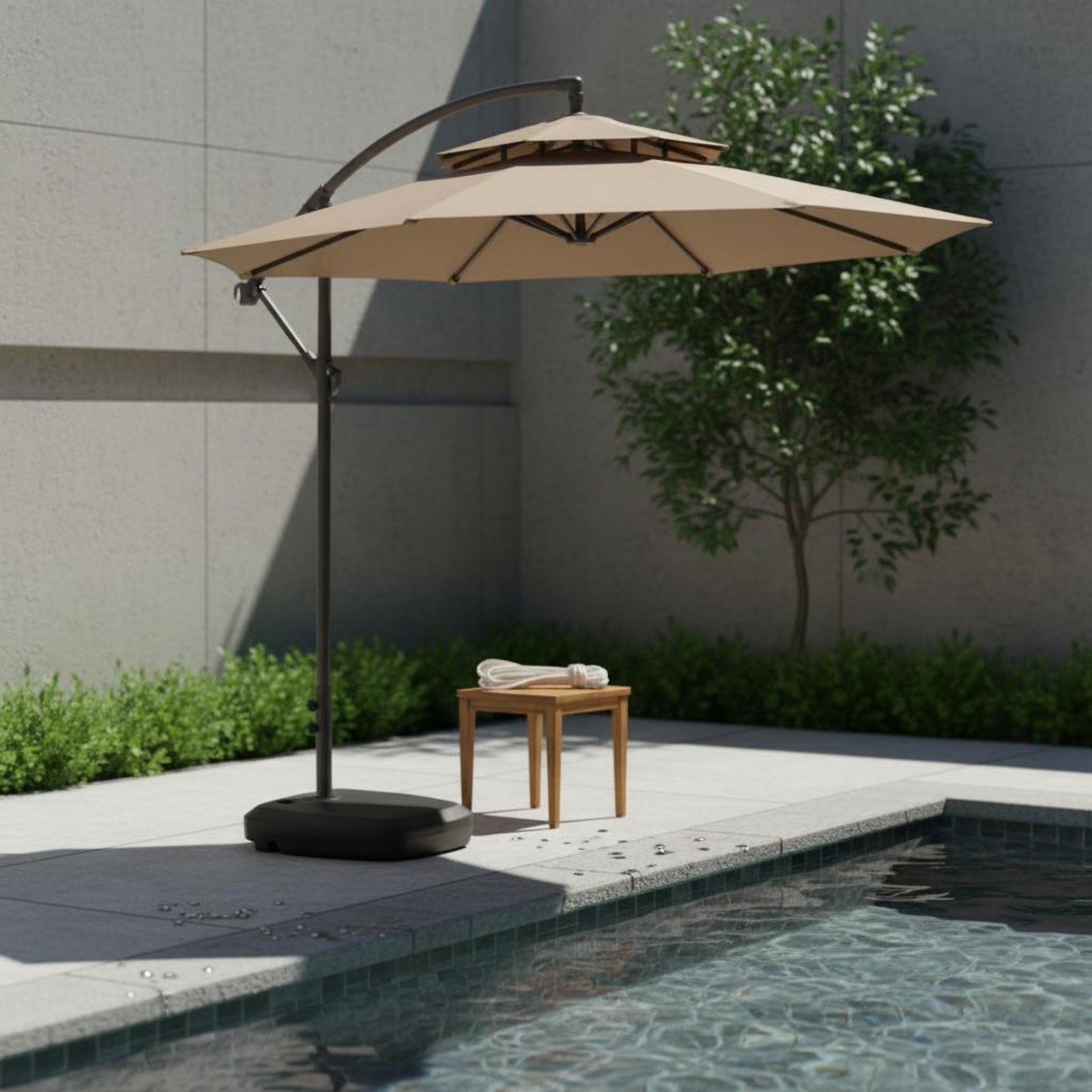 Roman Umbrella Pull Rope Wear- - Outdoor Furniture Patio บทวิจารณ์และราคา
