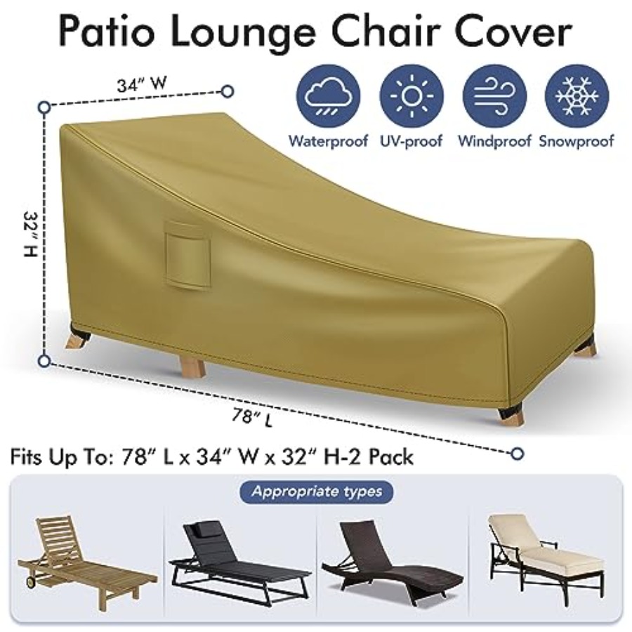 Chaise Lounge Covers Outdoor W - Outdoor Furniture Patio บทวิจารณ์และราคา
